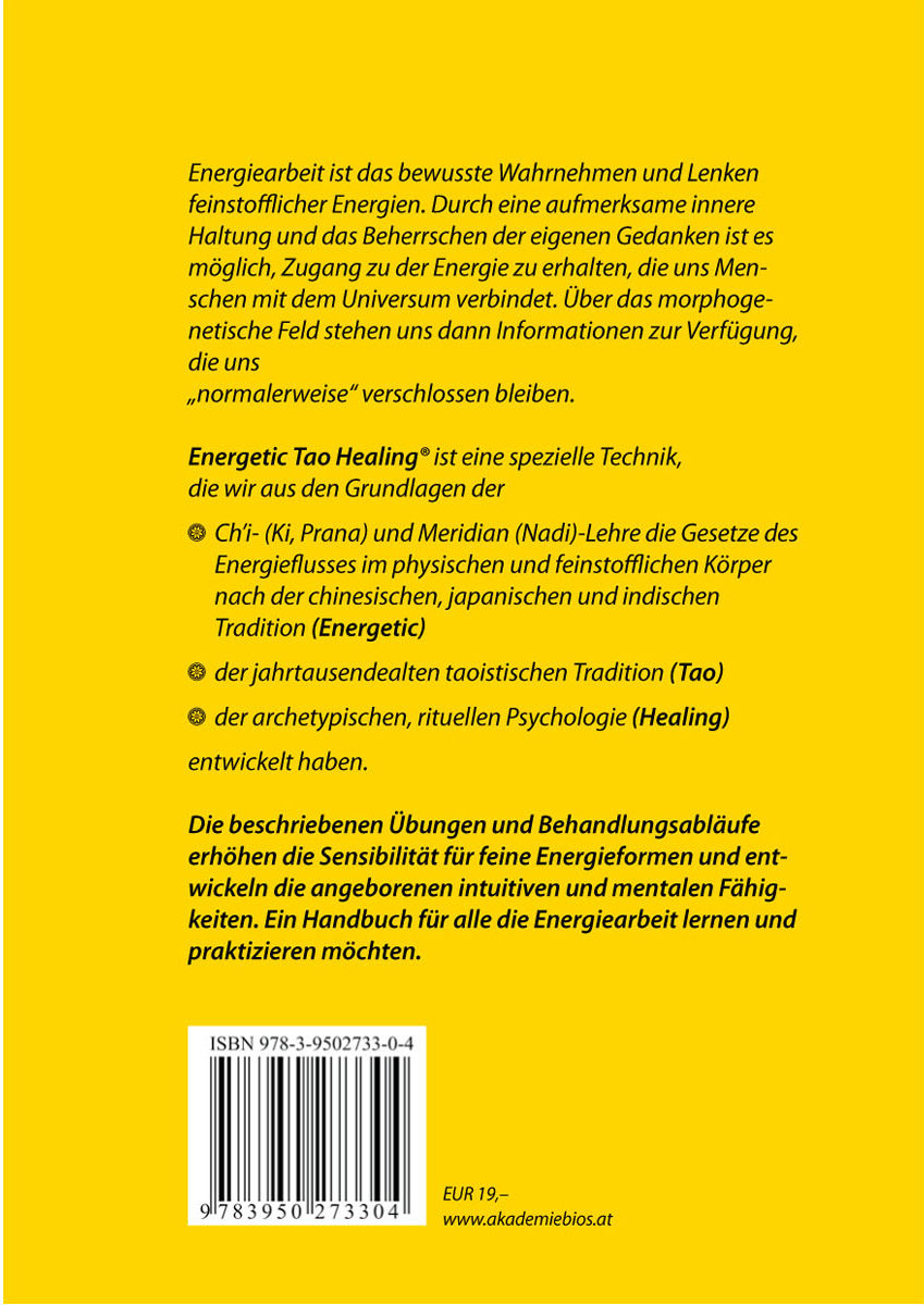 Buch: Energetic Tao Healing - Rückseite Buch: Energetic Tao Healing - Rückseite